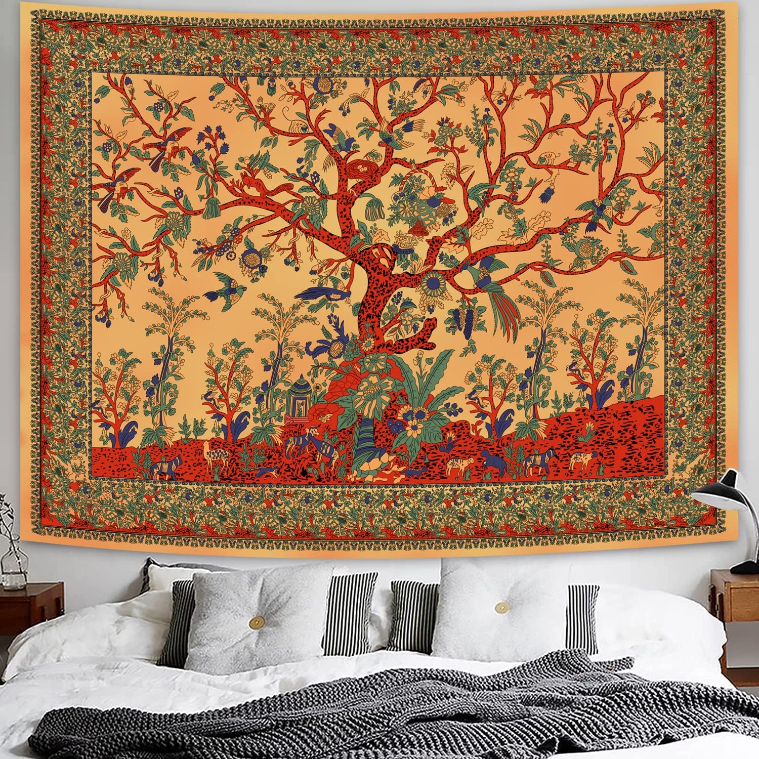 Simpkeely Tree of Life Tapestry, Aesthetic Indian Mandala Wall Hanging - Image 5