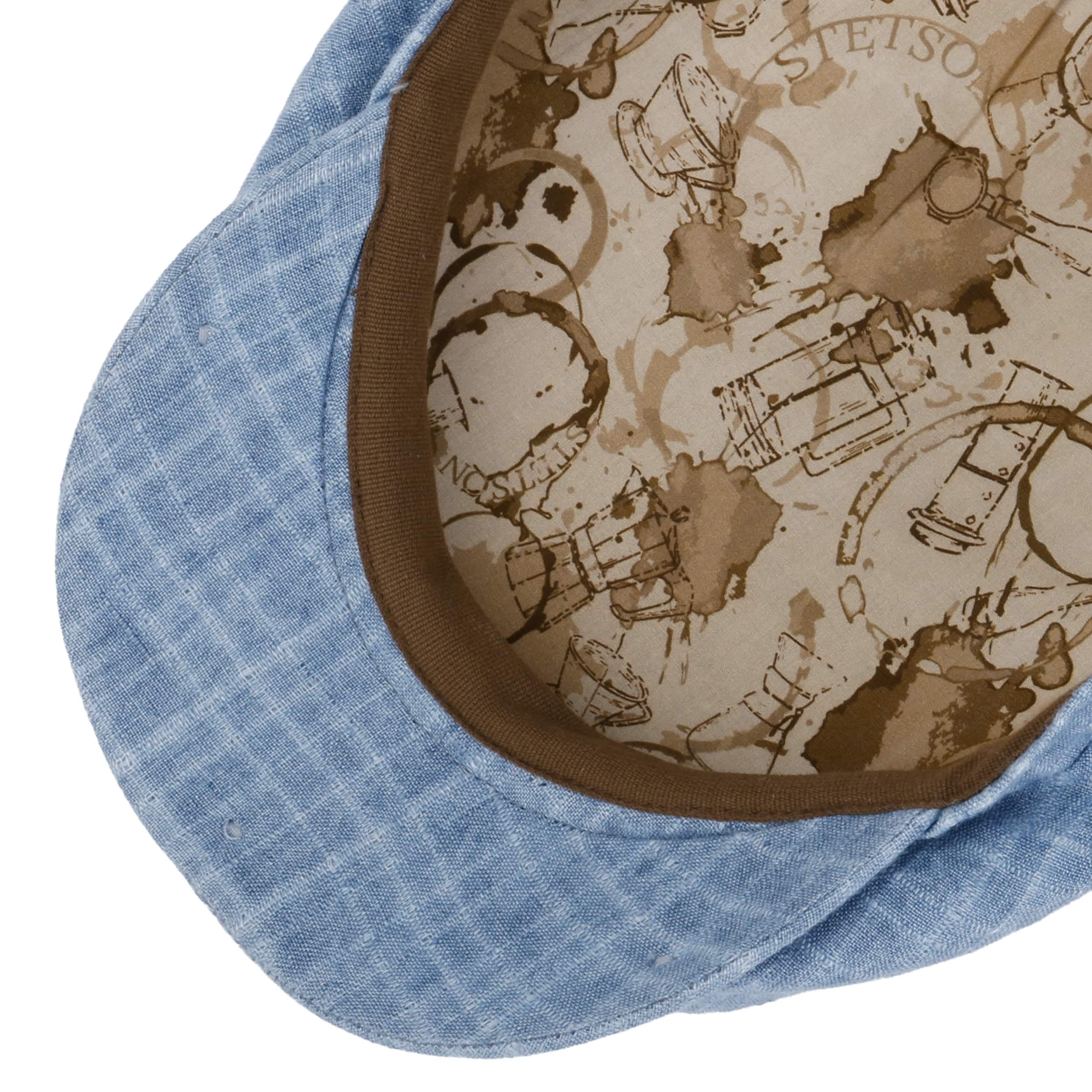 Stetson Driver Barista Schirmmütze Flatcap kariert Made in EU Herren Frühling Sommer