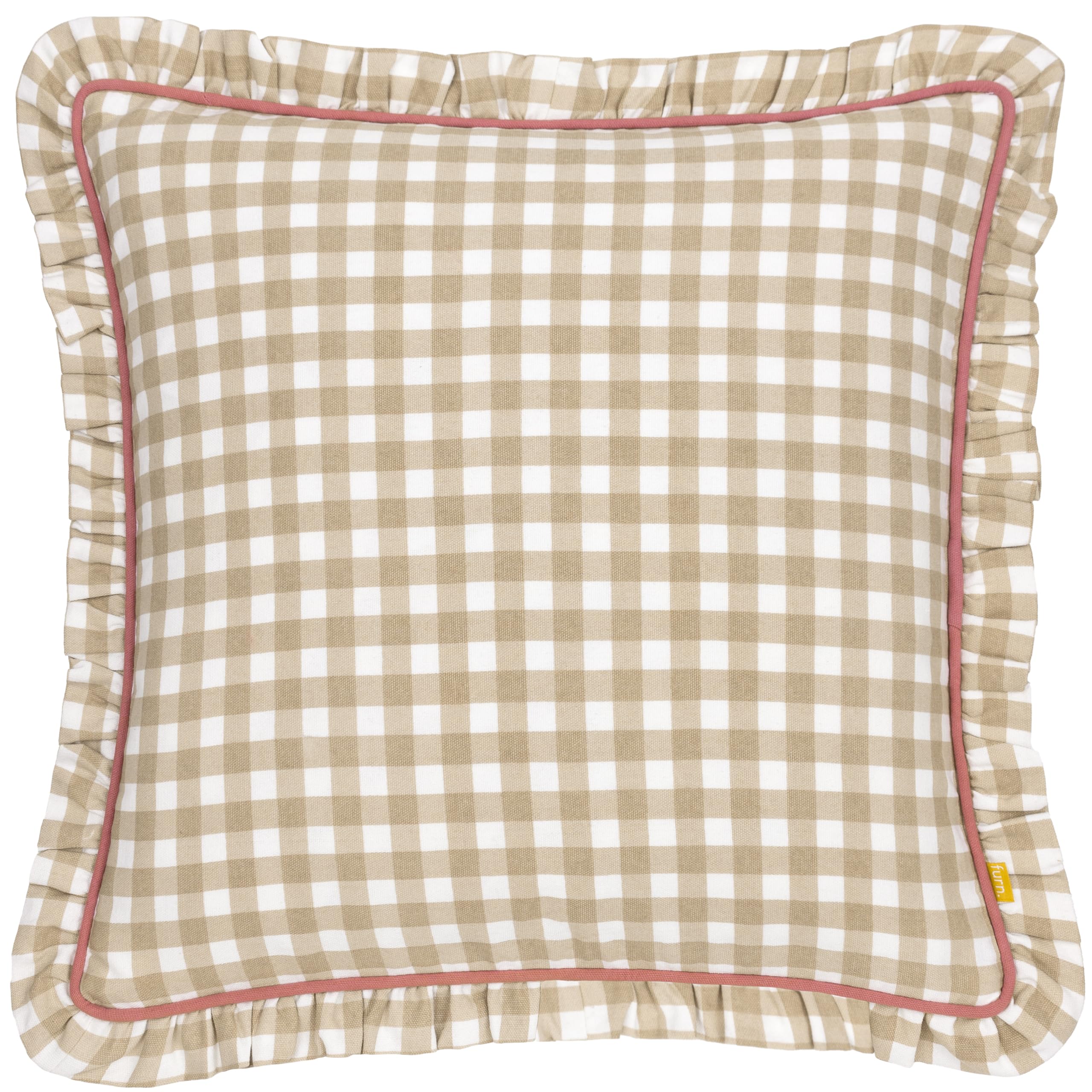 furn. Maude Gingham Cotton Piped Cushion Cover