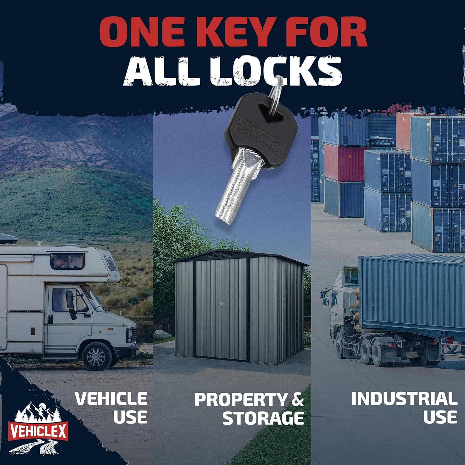 Vehiclex Puck Lock Security for Trailers and Containers, Black