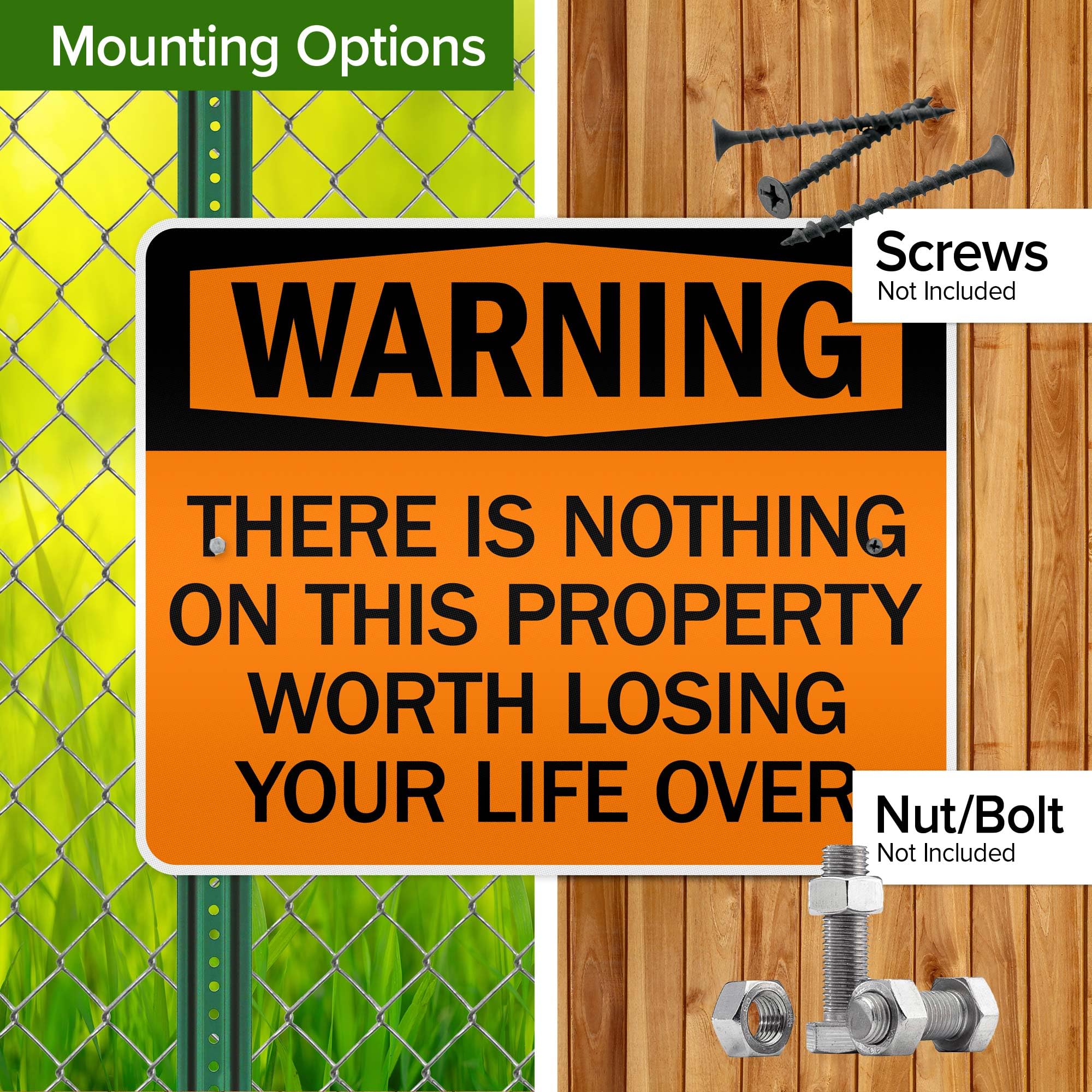 "This Property Protected By Video Surveillance" Reflective Aluminum Sign - 24x30 Inches, Fade Resistant - View #9