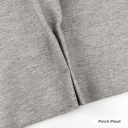 Miniatura 7 de DriftAway Cortinas opacas plisadas de 96 pulgadas de largo para dormitorio, juego de 2 paneles de cortinas texturizadas de lino para sala de estar,