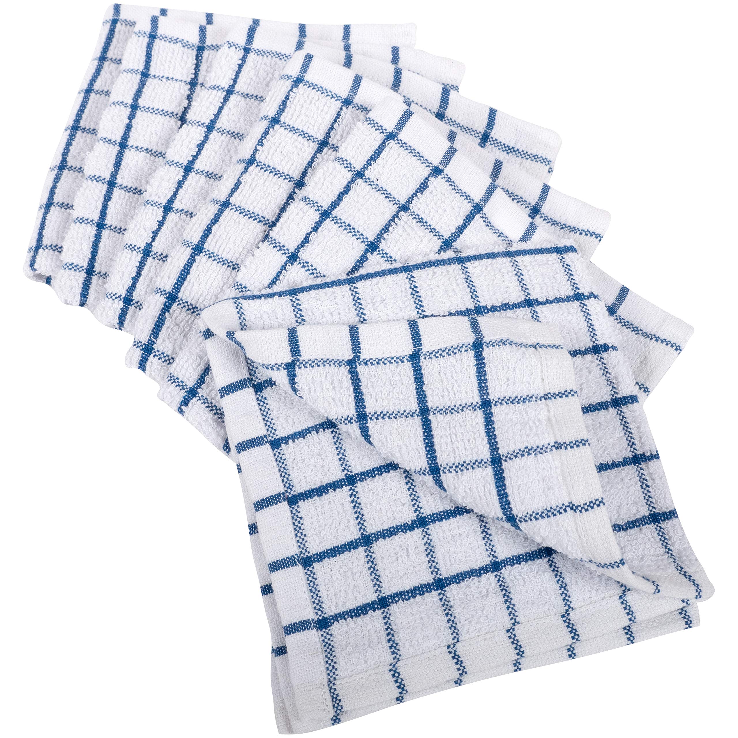 KAF Home Pantry - Paños de Cocina a Cuadros 100% algodón | Juego de 6, 12 x 12 Pulgadas | absorbentes y Lavables a máquina Limpiar encimeras, y Cualquier derrame del hogar