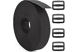 2 Inch Nylon Webbing Strap with Plastic Tri-Glide Slide Clips For Indoor or Outdoor Gear