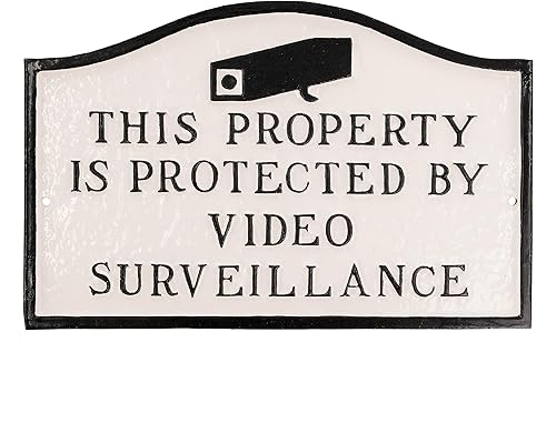 Miniatura 5 de Montague Metal Products - Letrero de placa de declaración de video vigilancia con texto en inglés "This Property is Protected by Videovigilancia" -
