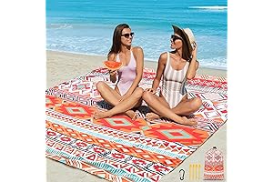 Beach Blanket - The Ultimate Sand-Proof, Ultra Comfort Beach Mat Enhanced with Quick-Drying Technology