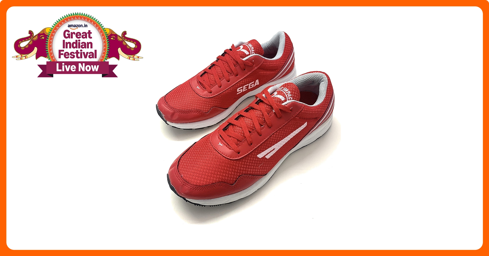 Buy SEGA Men's Red Sports Shoes at Amazon.in