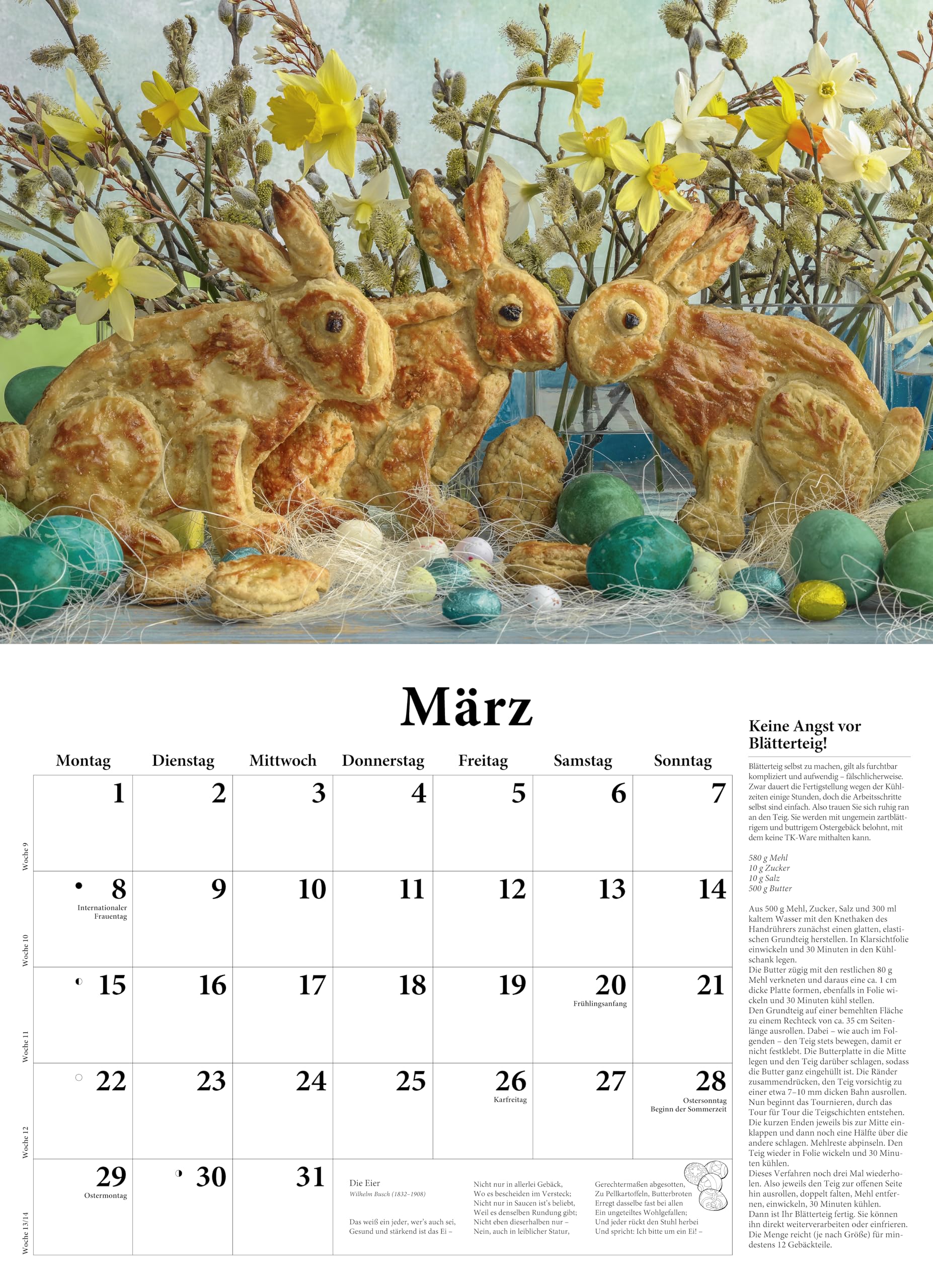 DuMonts neuer Küchenkalender 2027: Wandkalender 42x29 cm (42x85 cm geöffnet) mit saisonalen Rezepten, Gedichten und Fotografien von Christel Rosenfeld