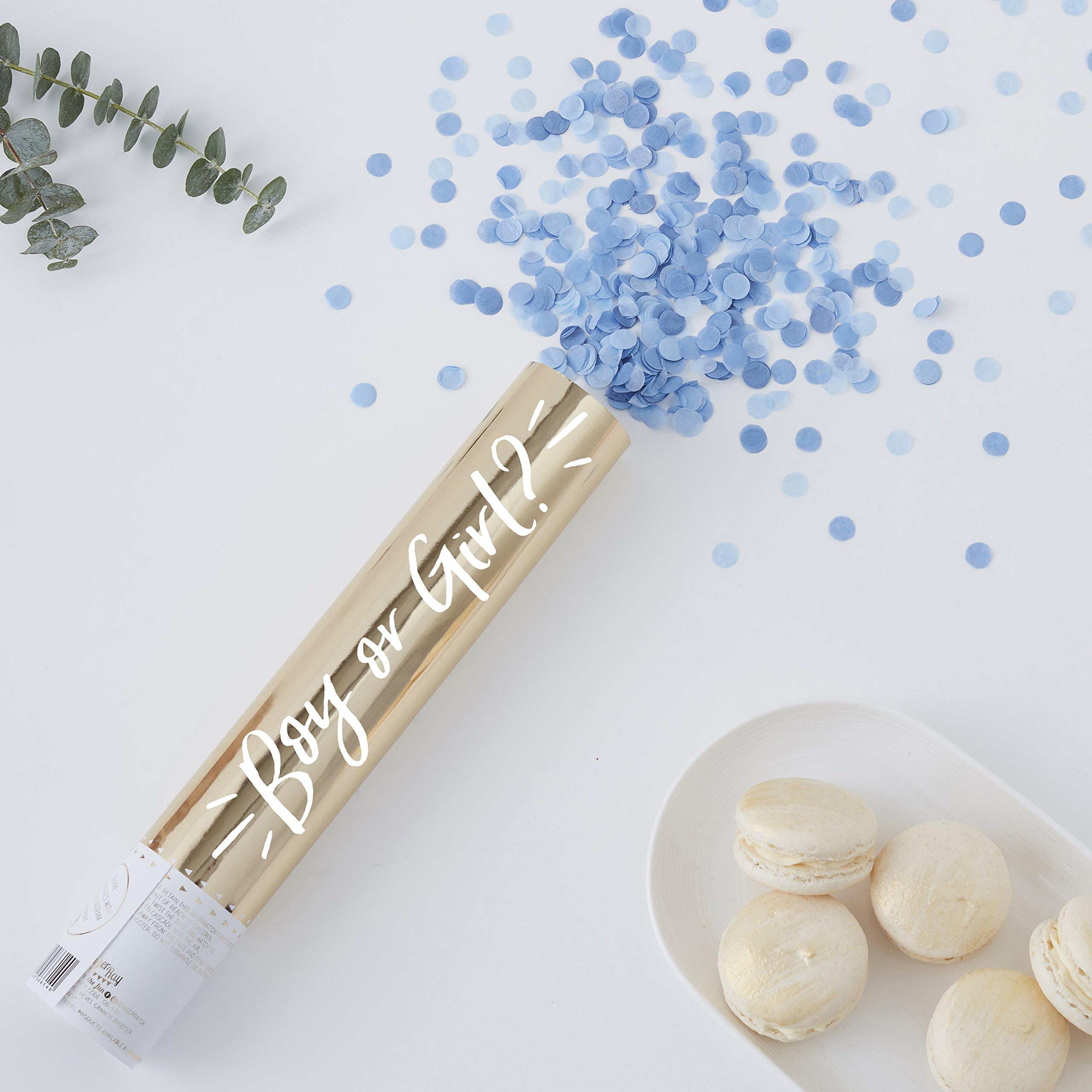 Ginger RayBlue Gender Reveal Cannon Shooter