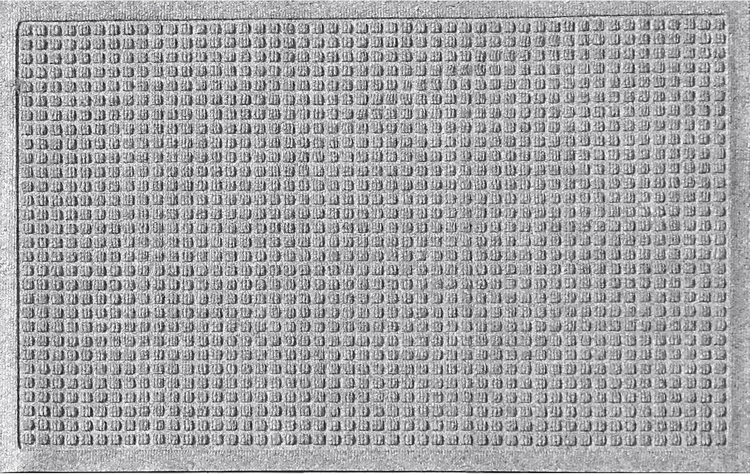 Bungalow Flooring Waterhog Door Mat, 2' x 3' Made in USA, Durable and Decorative Floor Covering, Skid Resistant, Indoor/Outdoor, Water-Trapping, Squares Collection, Medium Grey