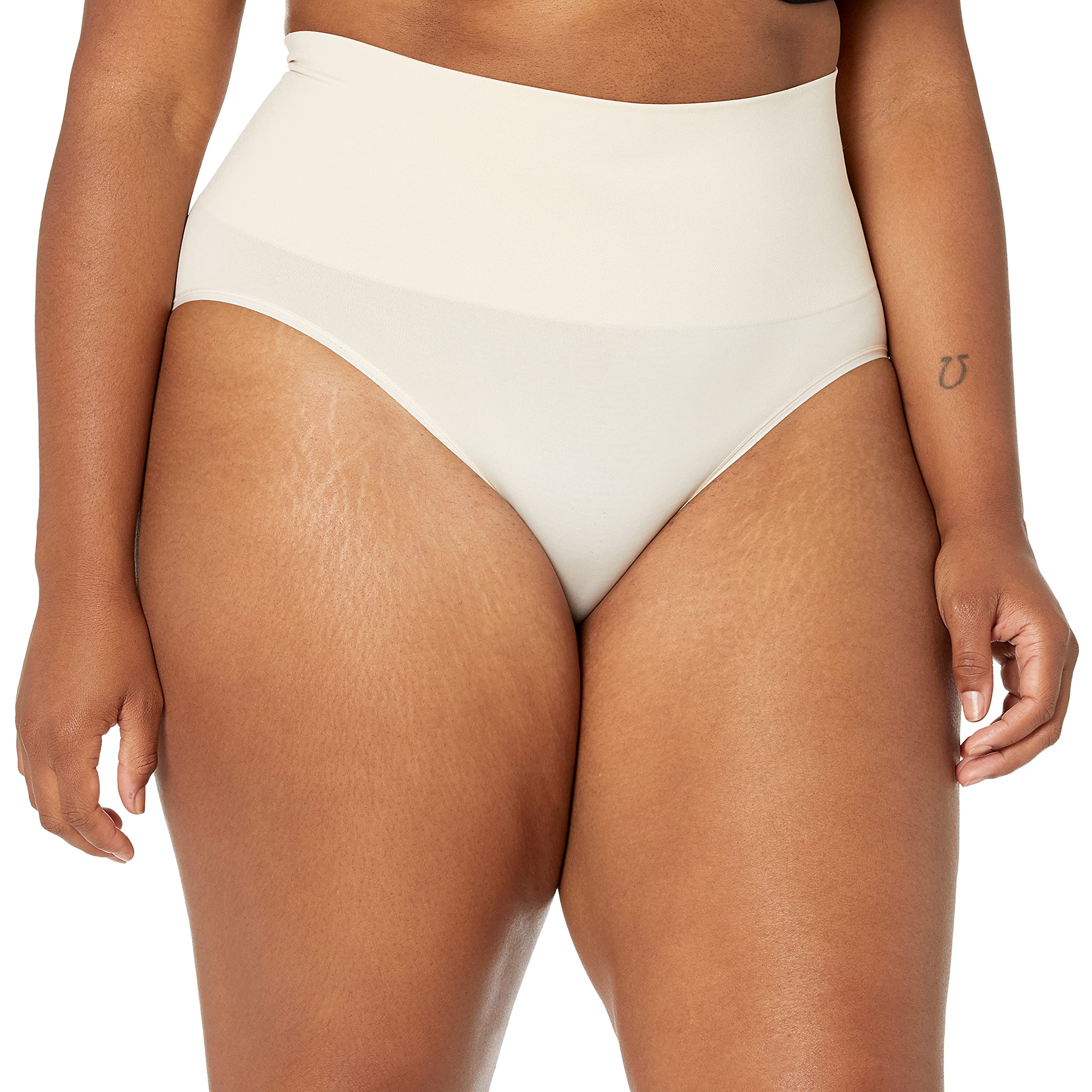 ESSENTIALS BY TUMMY TANK Women's Seamless Smoothing Everyday Shaping Brief Shapewear