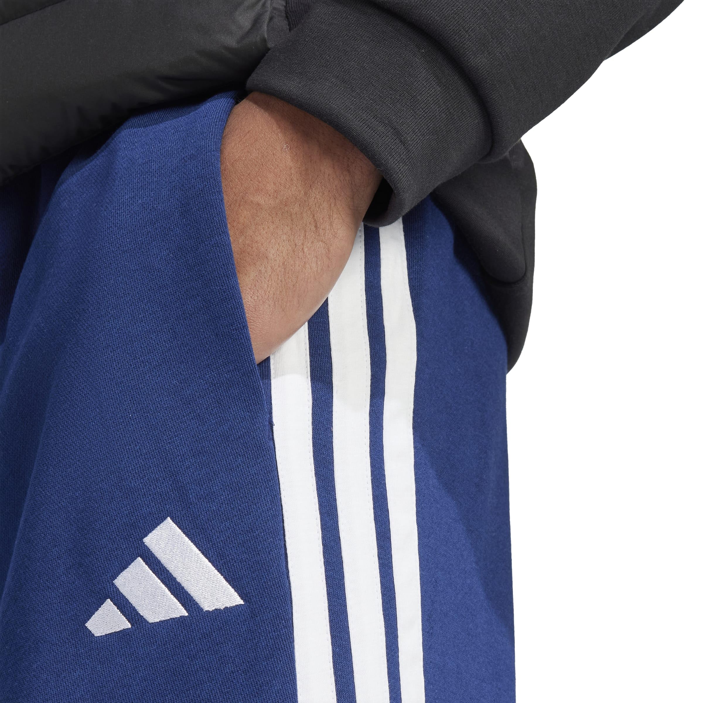 adidas Essentials Three Stripes Fleece Pant Open Hem - Pantalon de Golf - Jogging - Homme