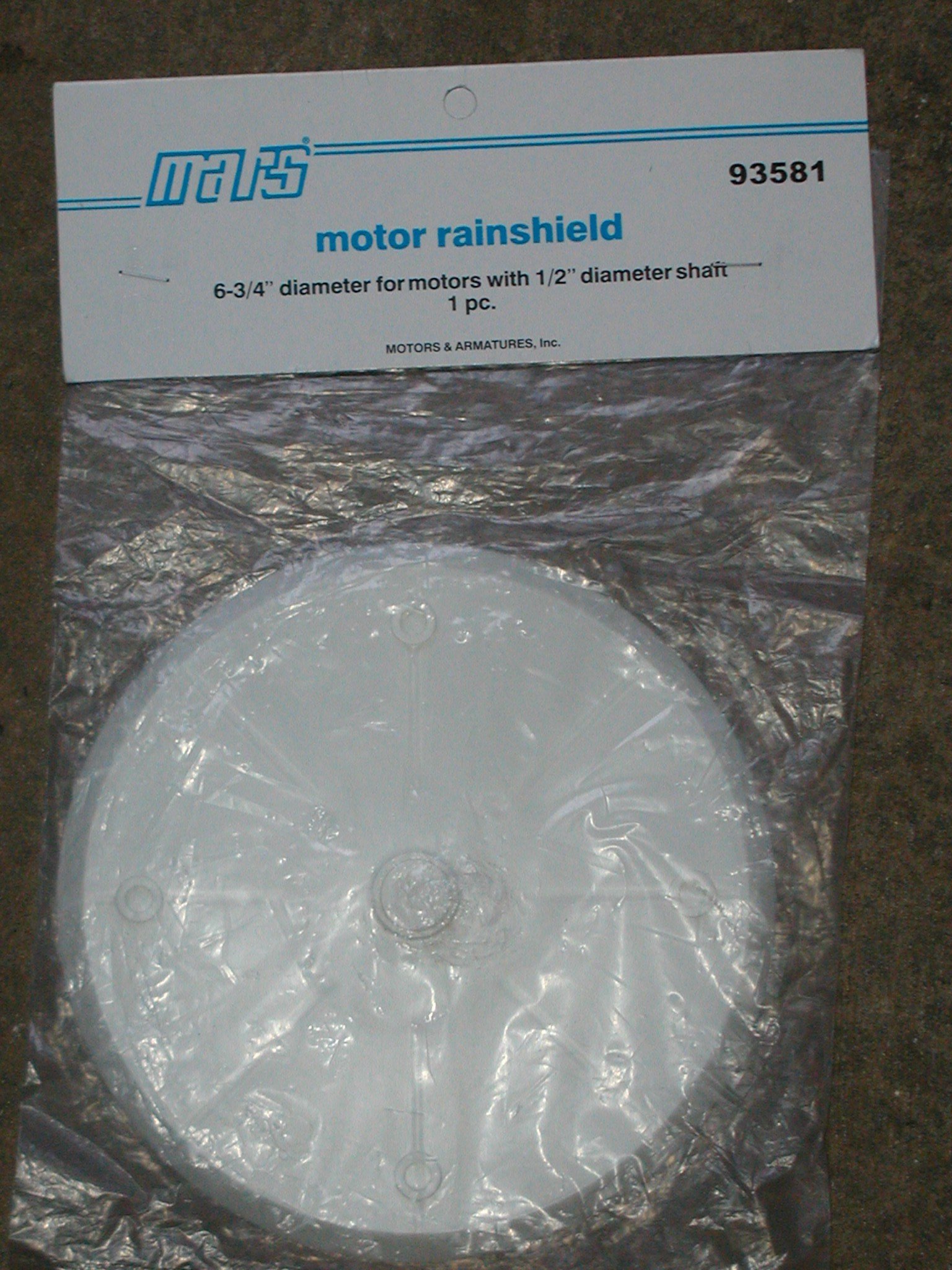 6-3/4 RAIN SHIELD 1/2 SHAFT