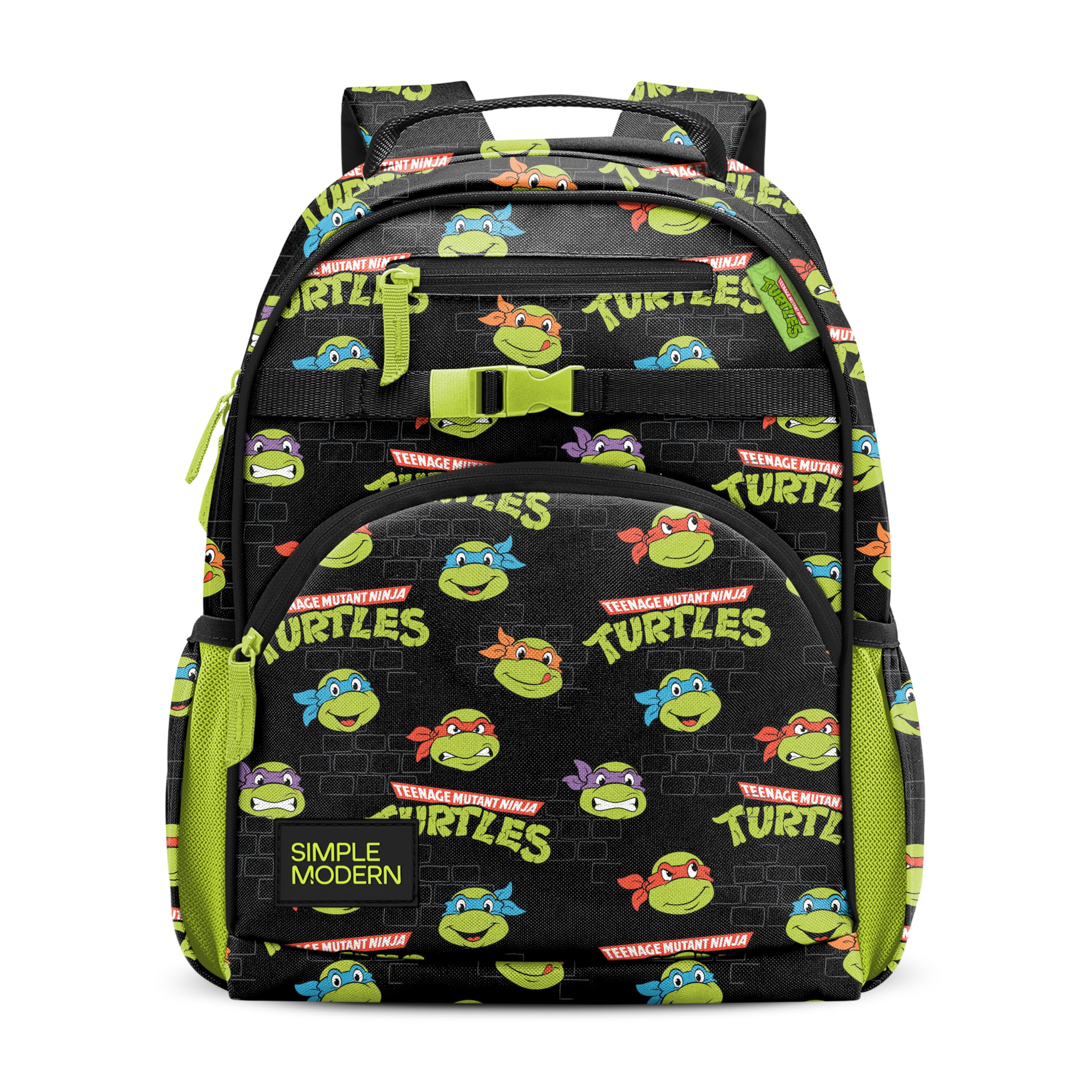 Simple Modern Medium Nickelodeon Viacom Kids Backpack for School Girls and Boys | Kindergarten Elementary Toddler Backpack | Fletcher Collection | Kids - 15" tall | TMNT Turtles Unite