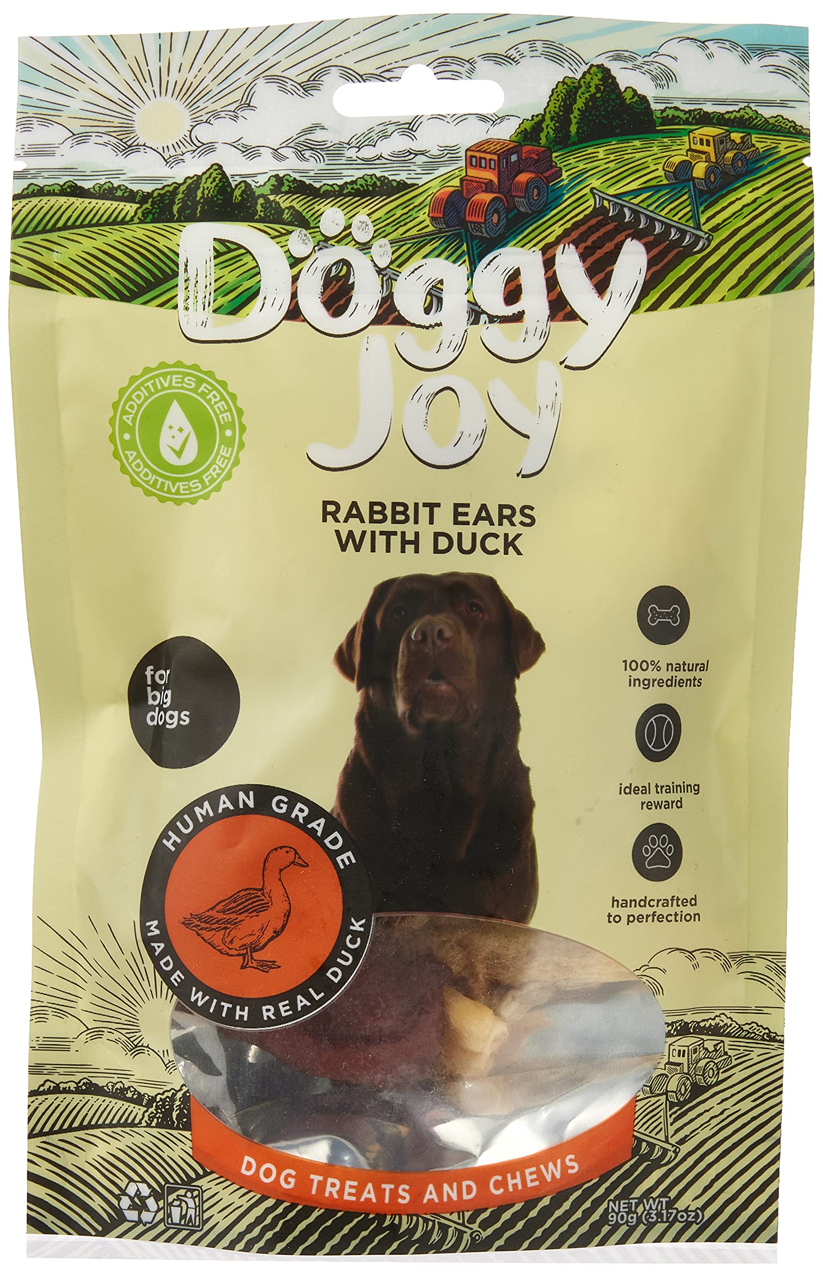 Doggy Joy Rabbit Ears with Duck Dog Treats 90g