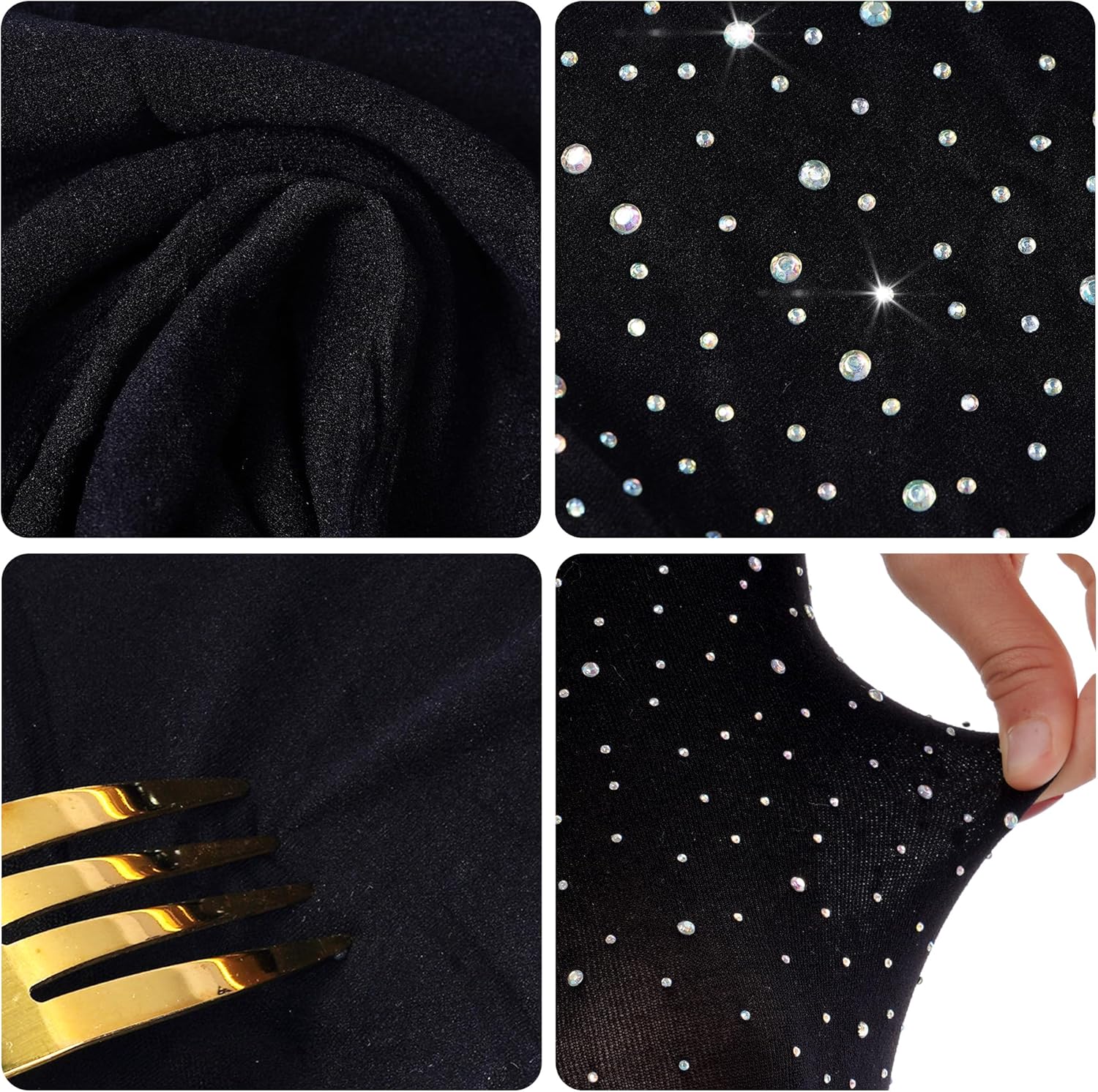 Dxhycc Girls Sparkle Tights Stretchy Rhinestone Stockings School Dress Dance Tights - Image 2