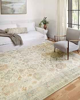 Loloi  II Rosette Collection ROS-01 Beige/Multi, Traditional 7'-6" x 9'-6" Area Rug
