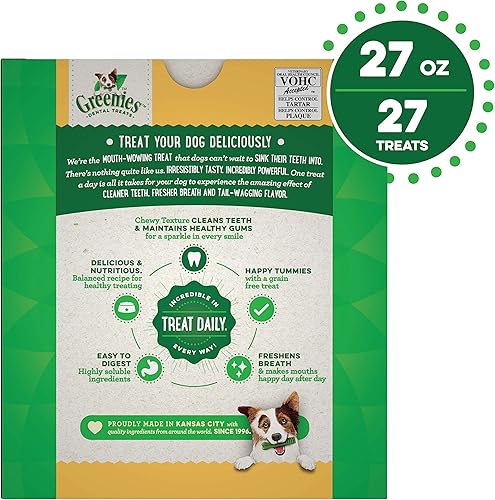 Miniatura 2 de GREENIES Golosinas dentales naturales para perros sin granos regulares perros de 25 a 50 libras