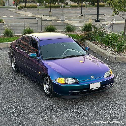 Miniatura 3 de VViViD + Cambio de color azul camaleón metálico brillante a morado (1 pie x 5 pies) con liberación de aire