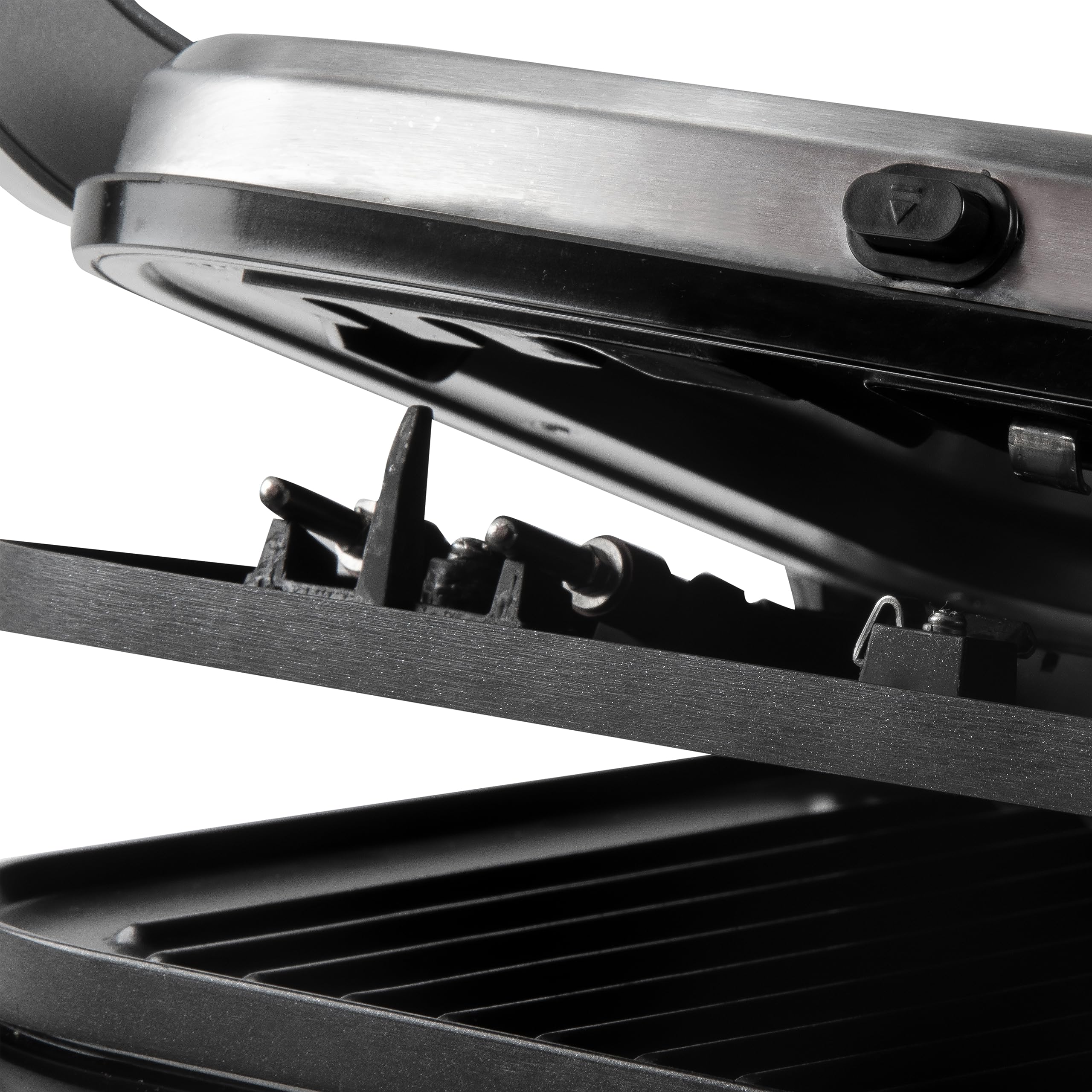 DOMO Genius elektryczny grill kontaktowy, powłoka nieprzywierająca, z wyświetlaczem ze stali nierdzewnej, czarny