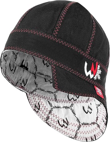 Welder Nation 8 Panel Soft, 10 oz Light Weight Cotton Welding Cap, Durable for Safety and Protection While Welding. Stick ARC