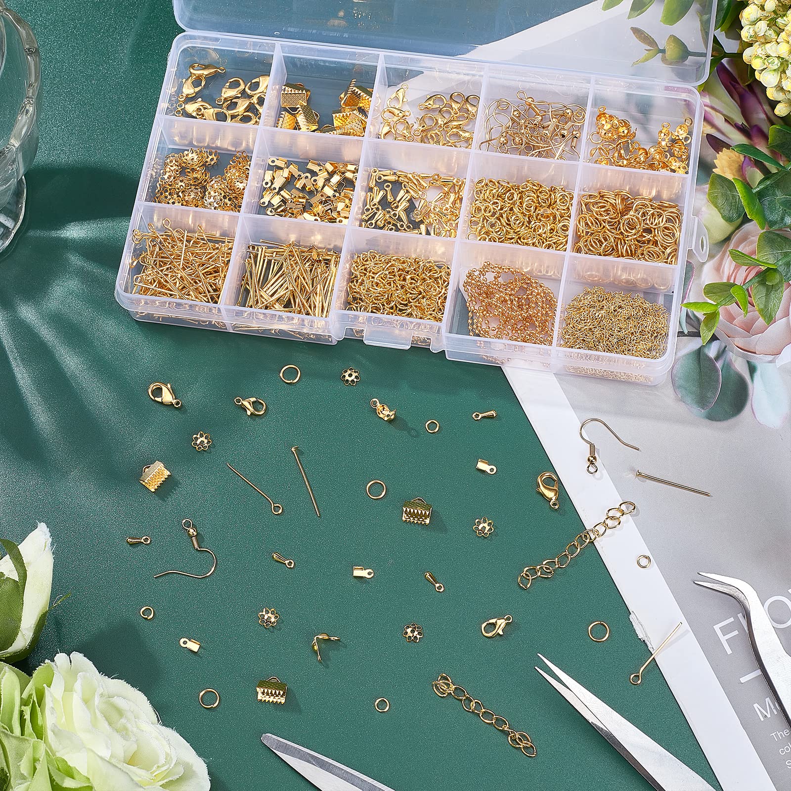 Amazon | PH PandaHall アクセサリーパーツ 15種 1200点 基礎