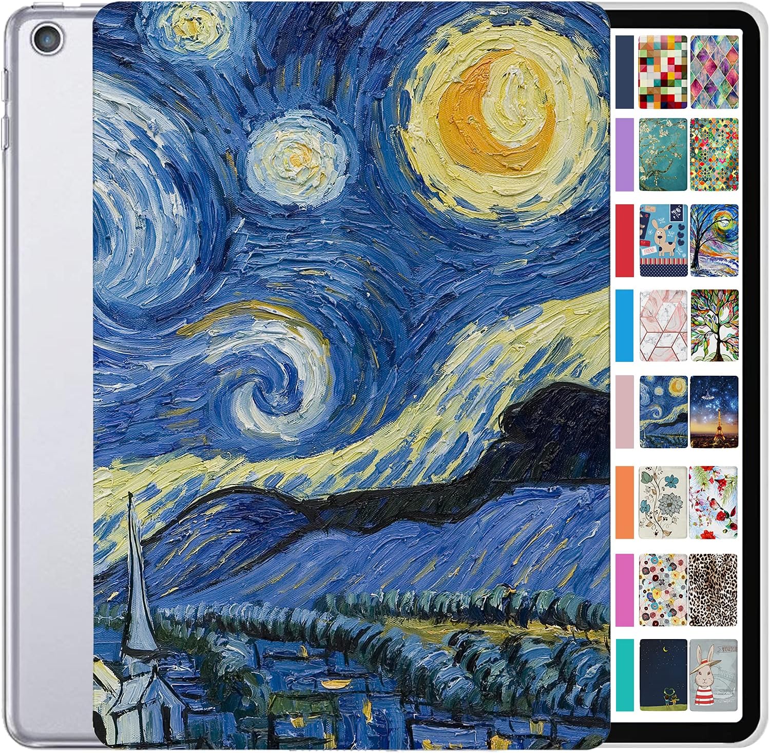 DuraSafe Cases for iPad 7.9 Inch Mini 5 Generation 2019 [ Mini 5th Gen ] A2133 A2124 A2126 A2125 MUQY2LL/A MUQW2LL/A MUQX2LL/A MUU62LL/A Printed Slim Hard Shell Protective Stand Cover - Starry Night
