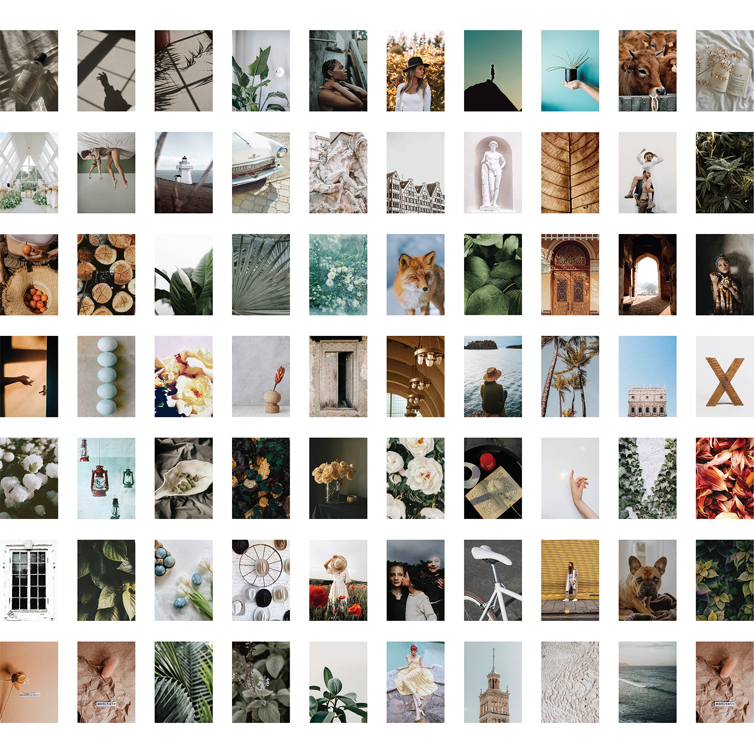 Photo 1 of BRAFART Wall Collage Kit, Aesthetic Room Decor Photo Collection 70 Set 4x6 Inch, Kit Picture, Posters for Aesthetic, Girls Bedroom Art, Cute Teen (VINTAGE) 4 x 6 Inch