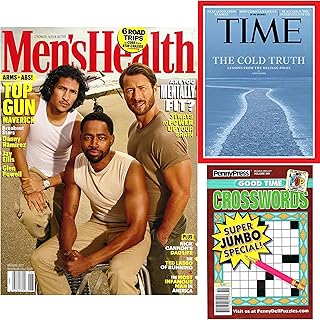 Magazine June Inmate/Puzzle Bundle Men's Health Top Gun/Word Search