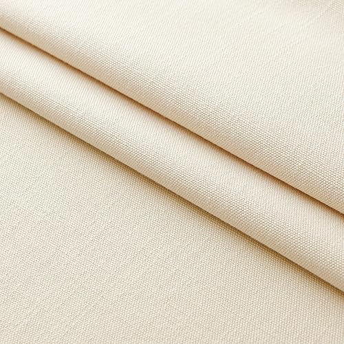 Miniatura 2 de Mixhug Juego de 2 fundas de almohada decorativas de lino para sofá y cama, color beige, 18 x 18 pulgadas