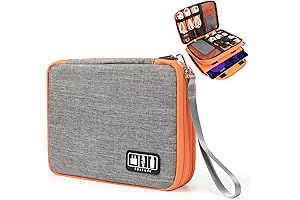 Large Electronics Organizer for Efficient Cable Management and Travel Convenience