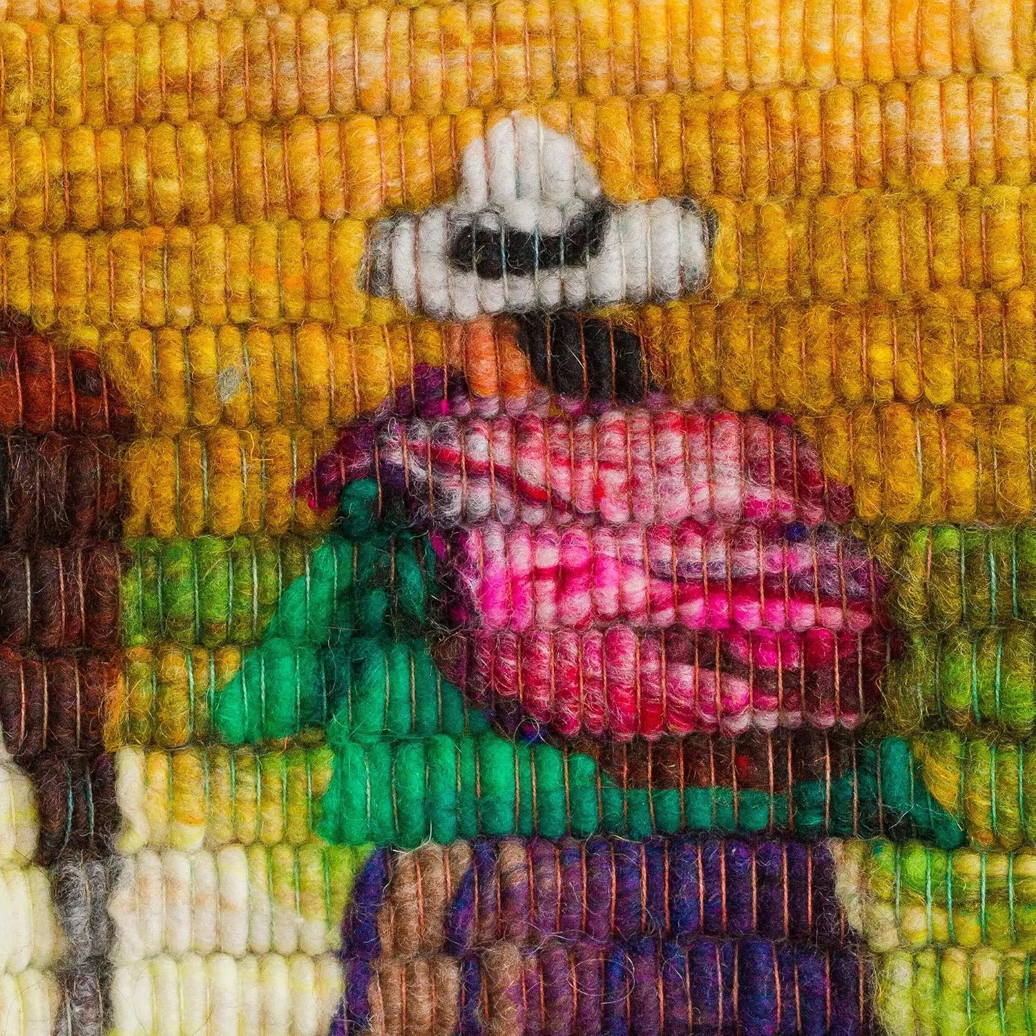 NOVICA Andean Village Wool Tapestry