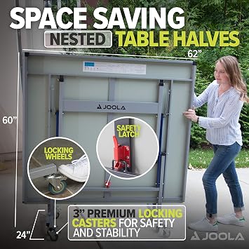 JOOLA NOVA Outdoor Ping Pong Table with Waterproof Table Tennis Net Set - Quick Assembly - All Weather Aluminum Composite Surface - Tournament Quality - Indoor & Outdoor Compatible