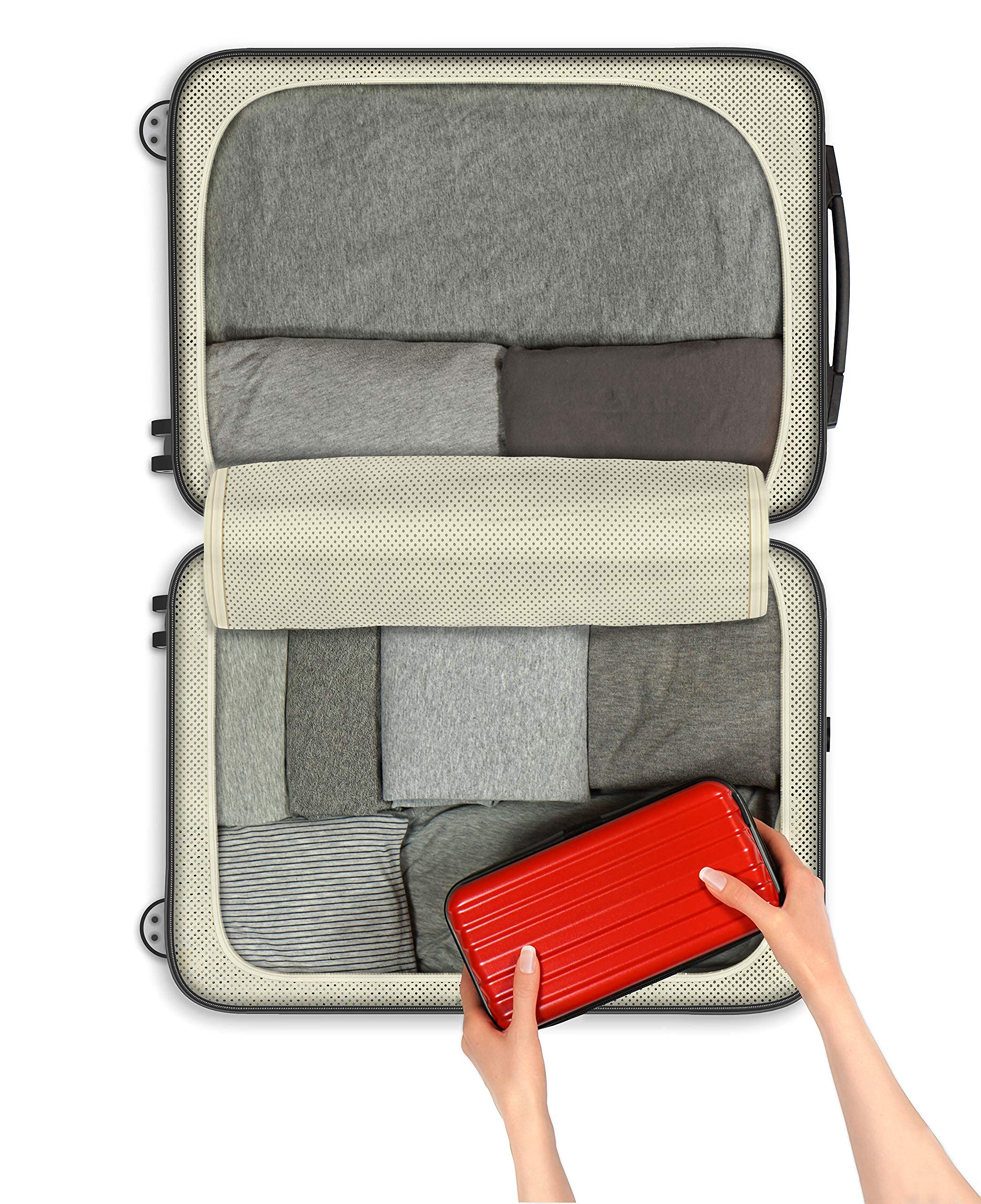 Trousse per cosmetici con guscio rigido, da donna, da uomo, da toilette a forma di valigia, impermeabile, mini valigetta per donne, uomini, bambini