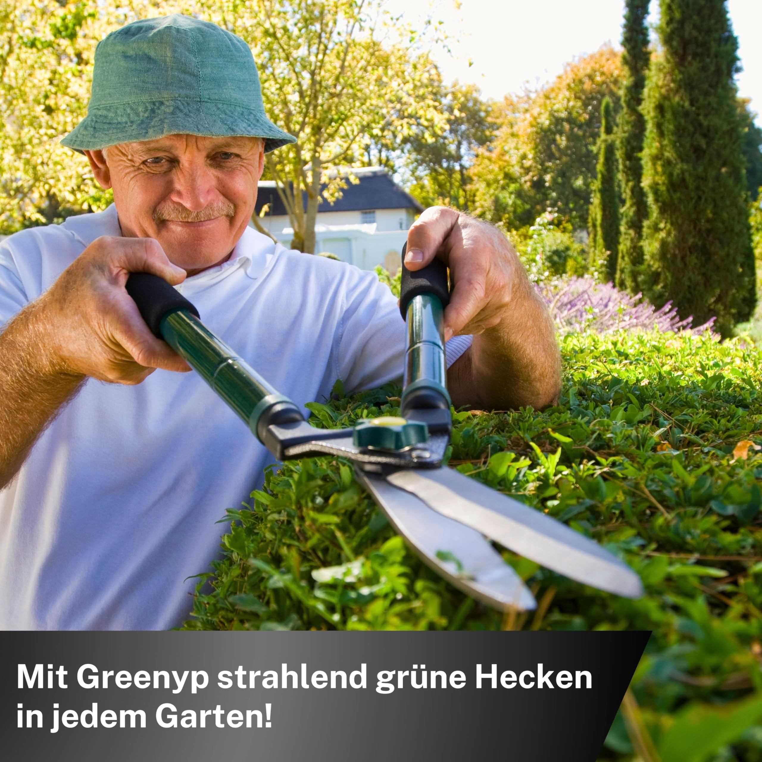 Greenyp Universal Heckendünger I 10kg für 300m² I für alle Bäume, Sträucher & Hecken I Koniferen Langzeitdünger mit Eisen + Magnesium und 3 Monate Düngekraft I Schnelles Wachstum Neuanpflanzungen