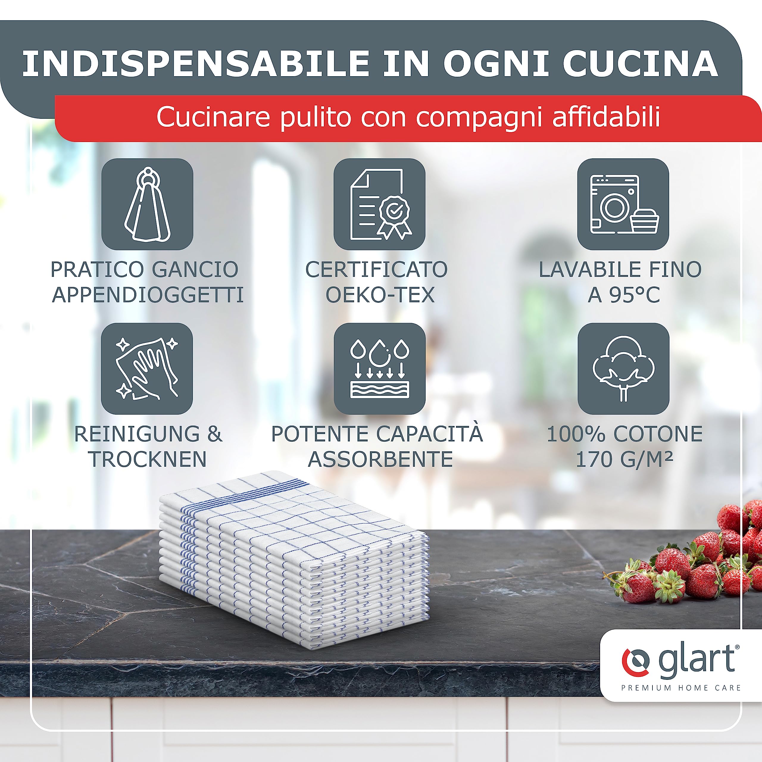 Confezione Da 10 Asciugamani Da Tè Cucina Ristorante Bar Vestiti - Foto 12