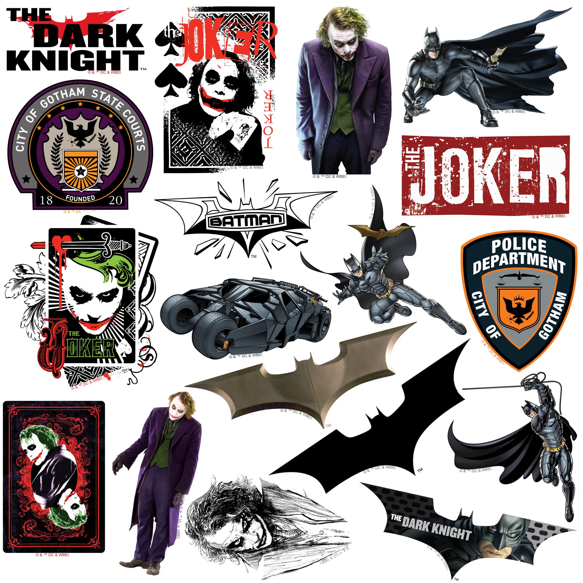 Amazon.com: Batman The Dark Knight Sticker Pack – Die-Cut Large