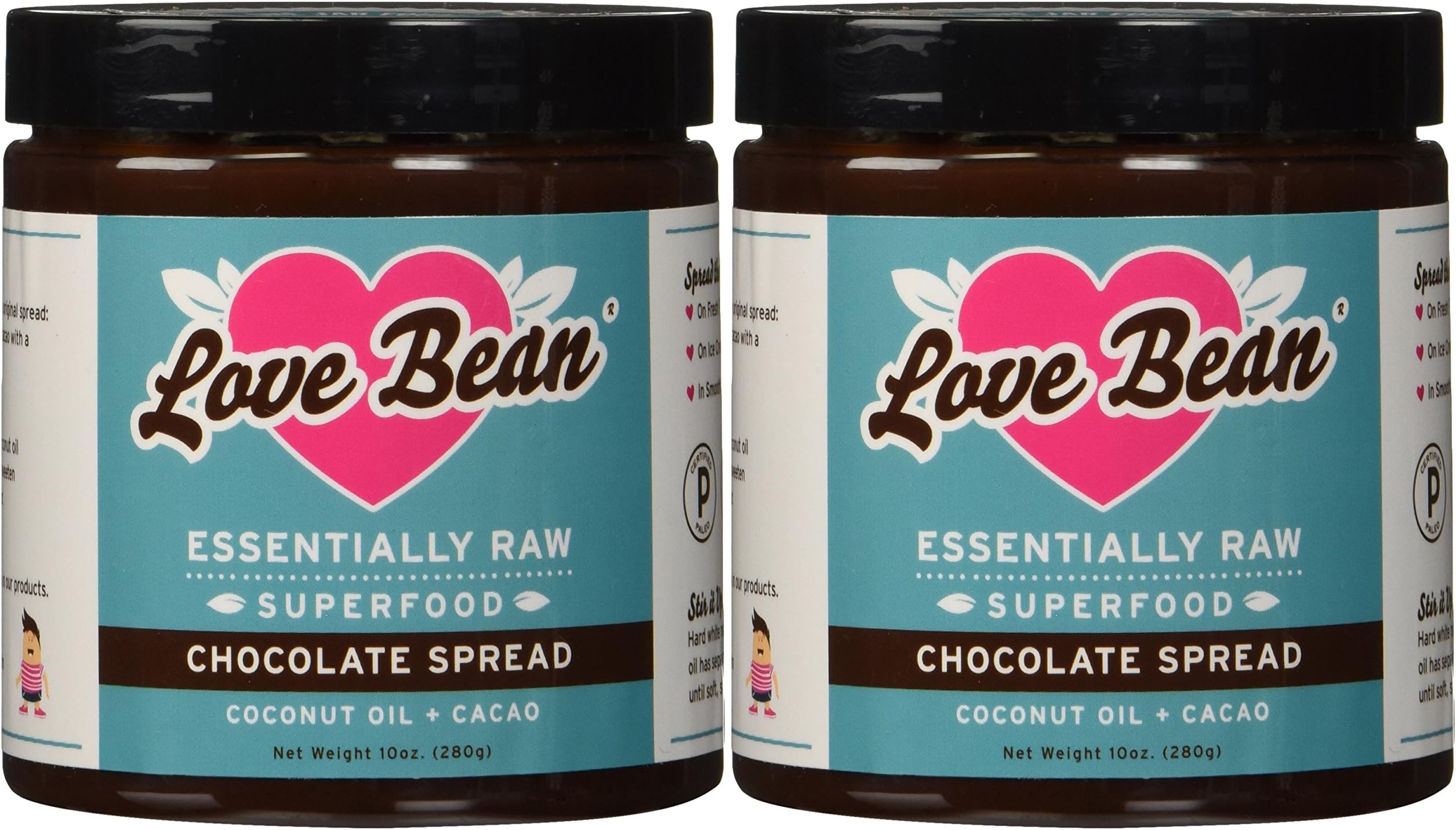 Love Bean Superfood Fudge Spread, Essentially Raw, 2-Pack