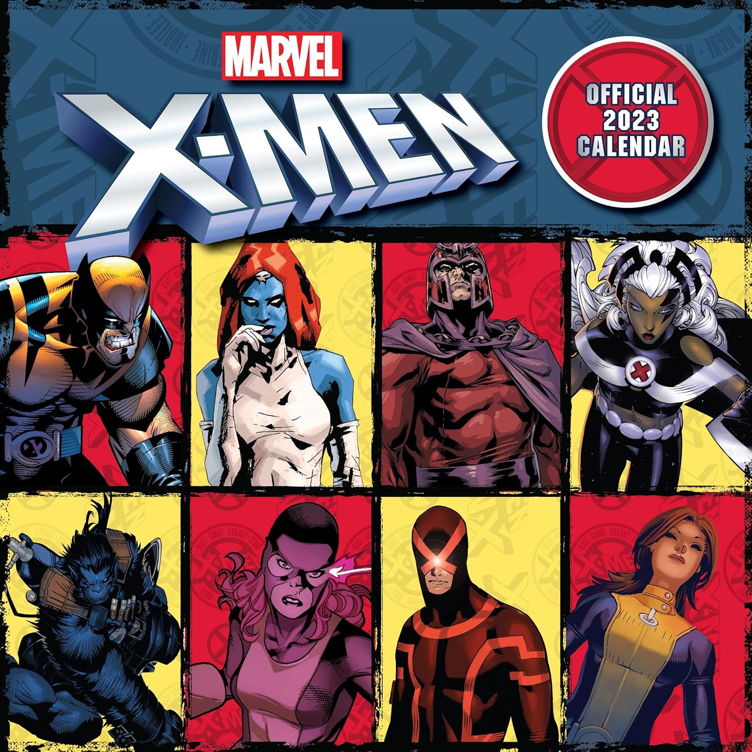 XMen Calendar 2023, Square Wall Calendar with Free Organisational