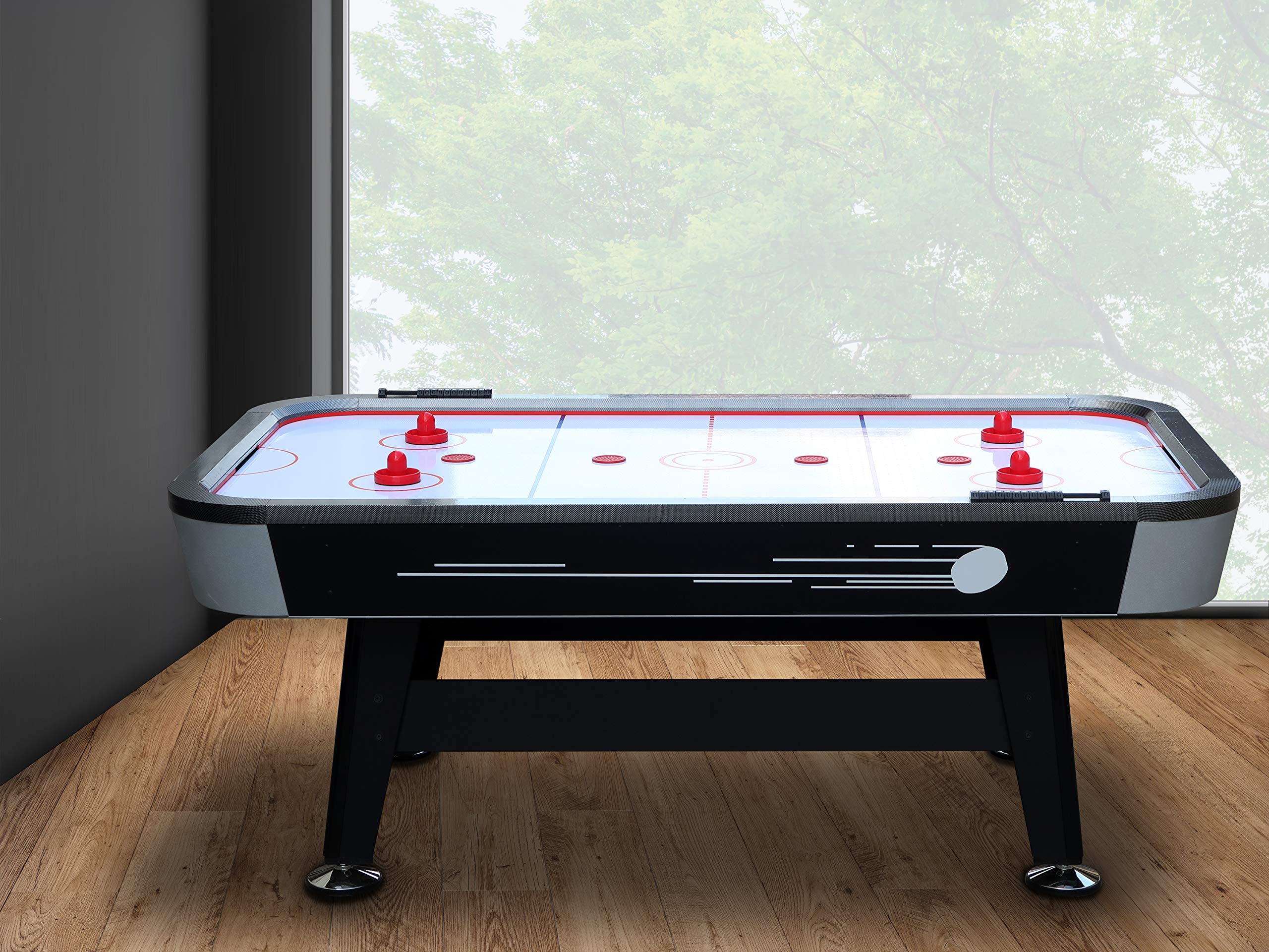 Cougar Super Scoop Mesa de Air Hockey 7ft | airhockey Table/Juego de Mesa Interior con Ventilador y Accesorios para ninos y Adultos