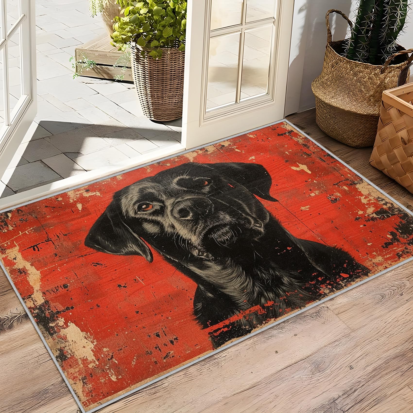 Amazon.com: SherAvant Black Lab Indoor Rug - 3x5 Rug - Black Lab