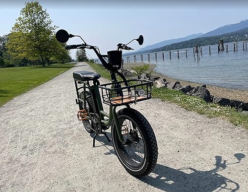 Miniatura 8 de Hafny Espejo de bicicleta eléctrica para manillar, espejo de bicicleta de gran superficie, espejo de bicicleta de vidrio de grado automotriz HD,