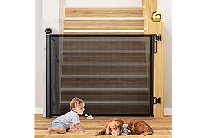 72 Inch Retractable Baby Gate for Stairs and Doorways