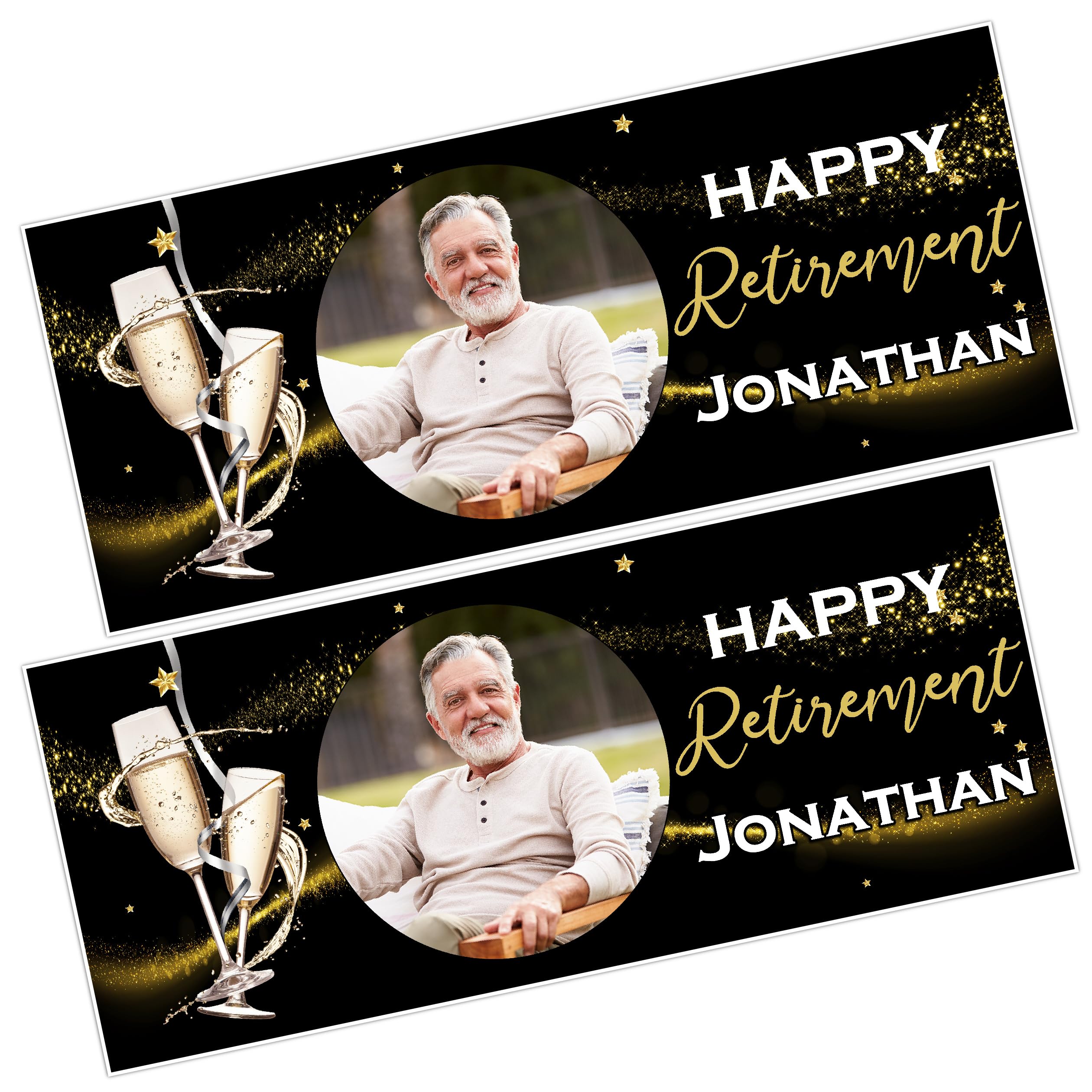 Personalised Retirement Photo Banners Congratulations Party Decorations N69