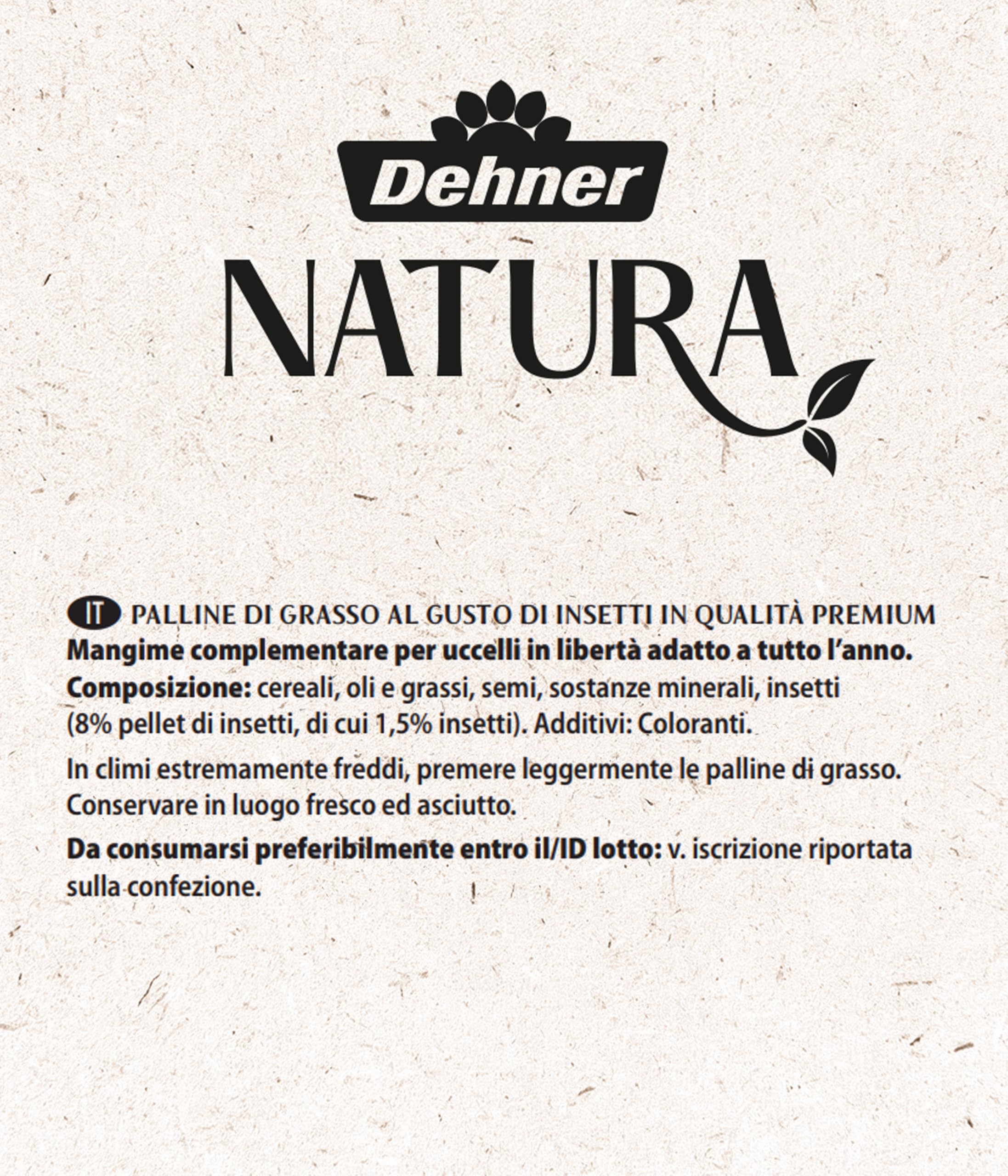 Dehner Natura palline di insetti senza rete per uccelli selvatici 100x90 g 9 kg