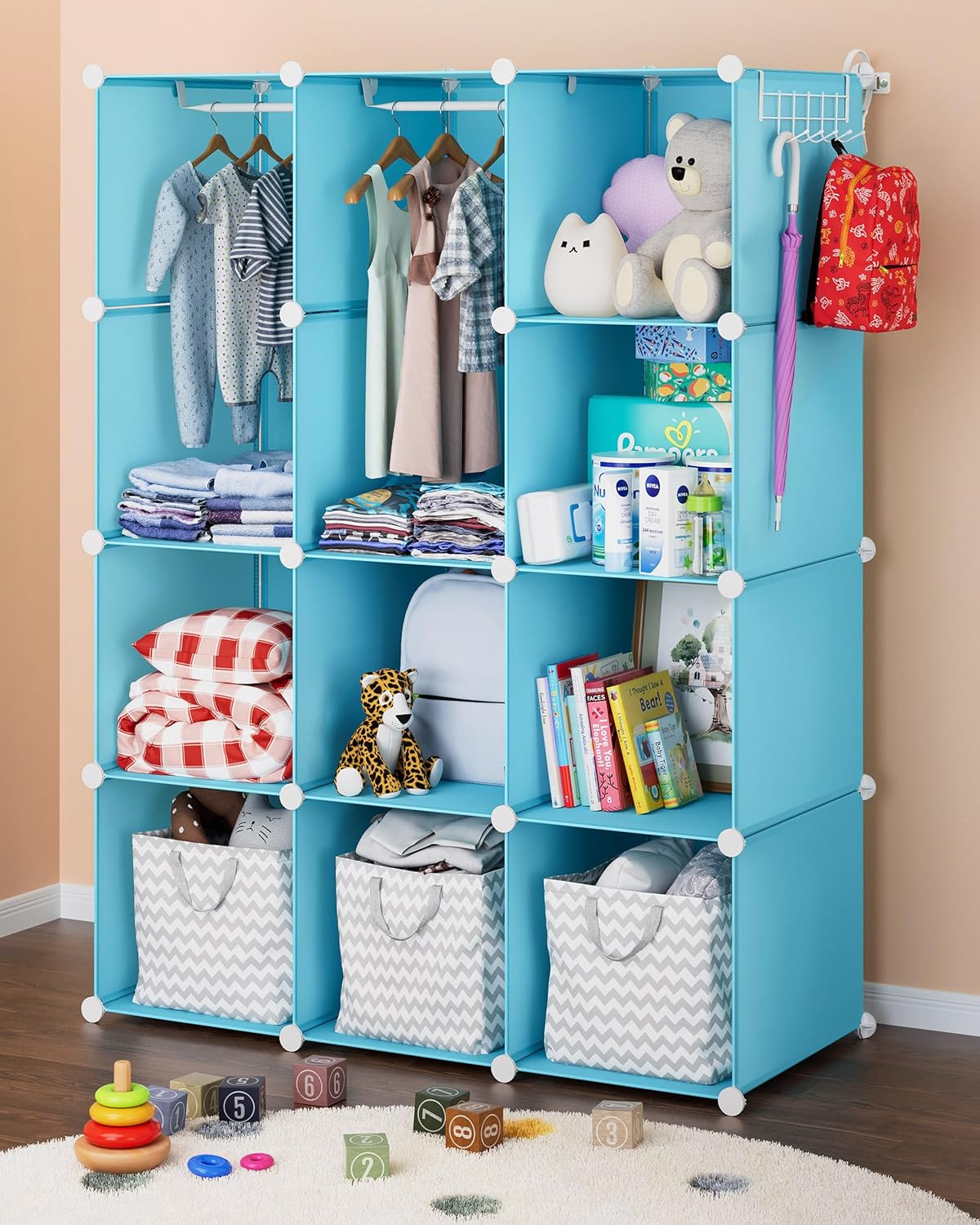CUBEDIY Baby Closet Organizer for Nursery Durable Baby