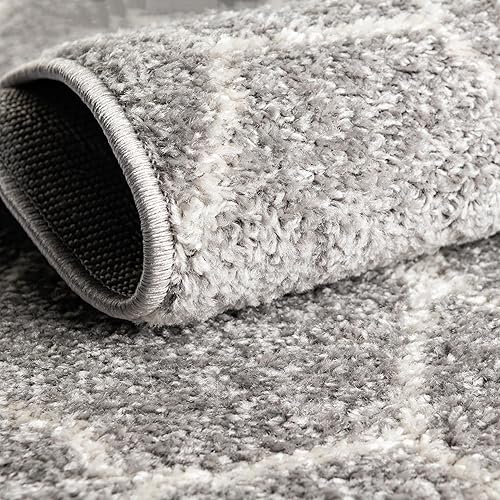 Miniatura 4 de Rugs.com Alfombra de la colección Lattice Frieze  Alfombra mediana de 9 x 12 pies, color gris claro, perfecta para salas de estar, comedores grandes