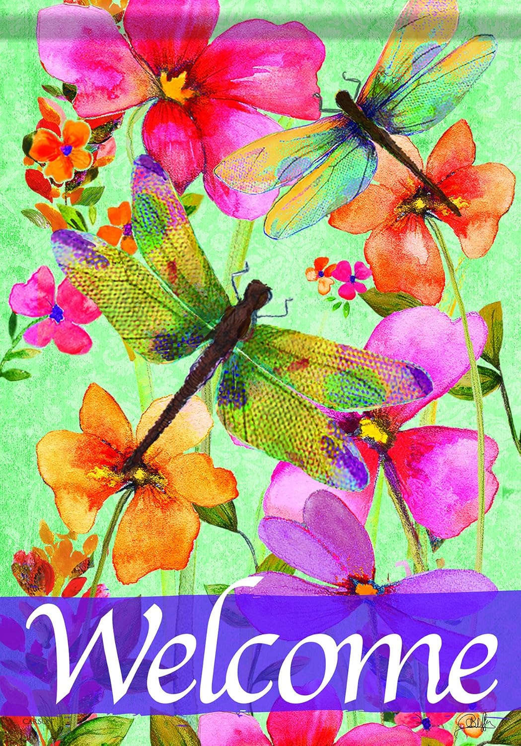 Carson Home Accents Flagtrends Classic Garden Flag, Welcome Chickadee House