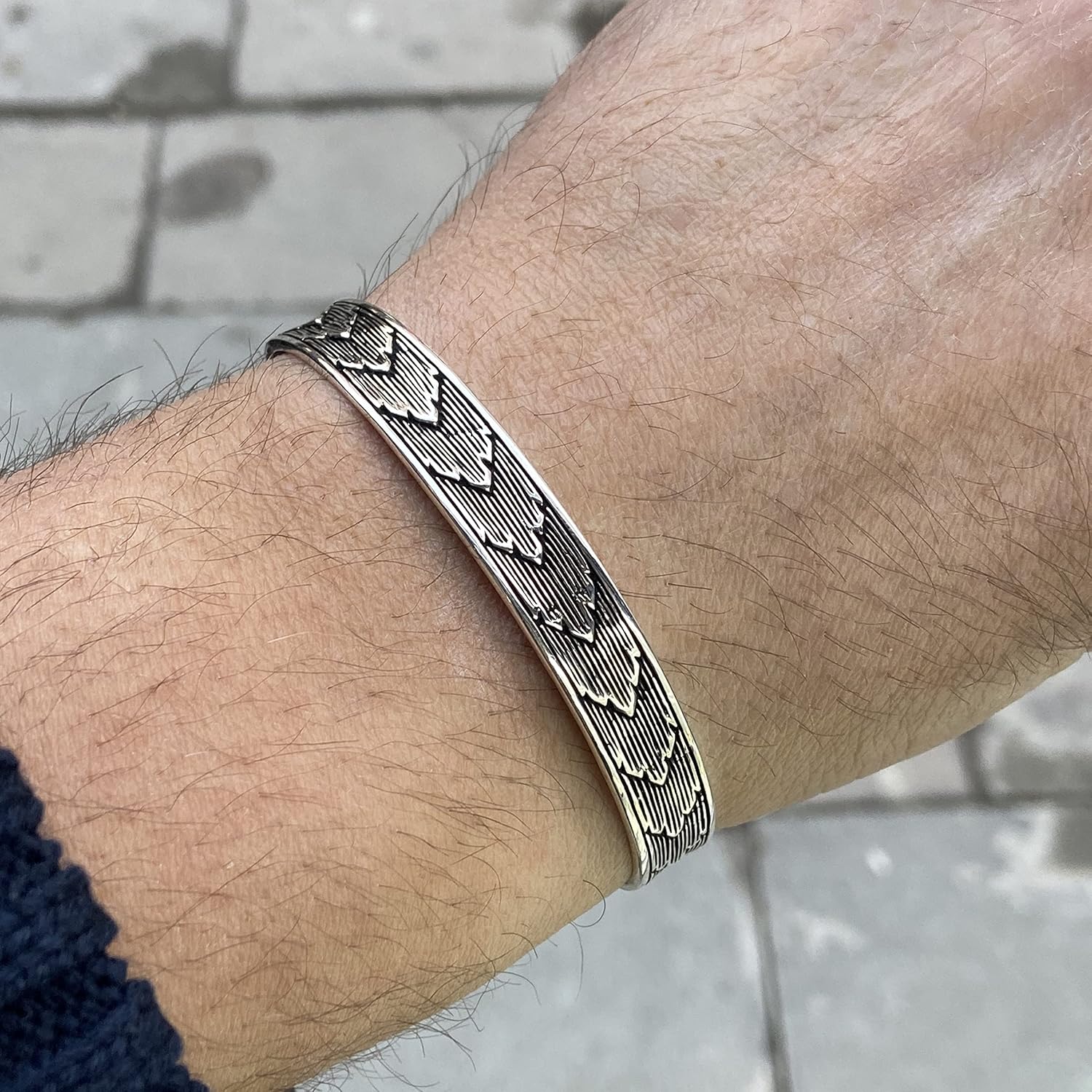 Silver Cuff Bracelet, Men Handmade Bracelet, Silver Adjustable Bracelet, Silver Bangle Bracelet, 925k Sterling Silver