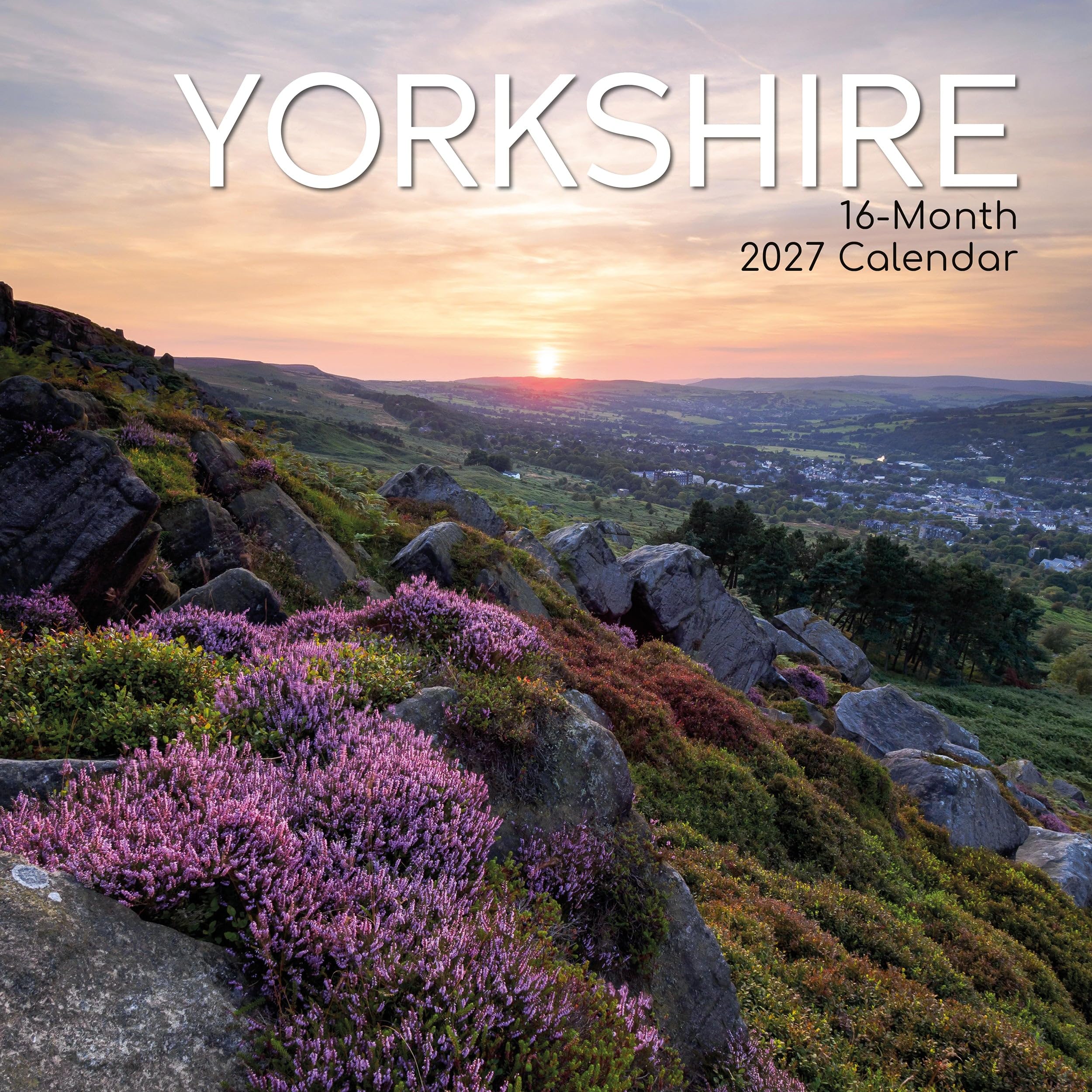 TGSC | Yorkshire 2026-2027 Calendar, 16-Month Square Wall Calendar (Sept 2026-Dec 2027), UK Planner with County Photography, Home or Office Organiser | 30 x 30 cm